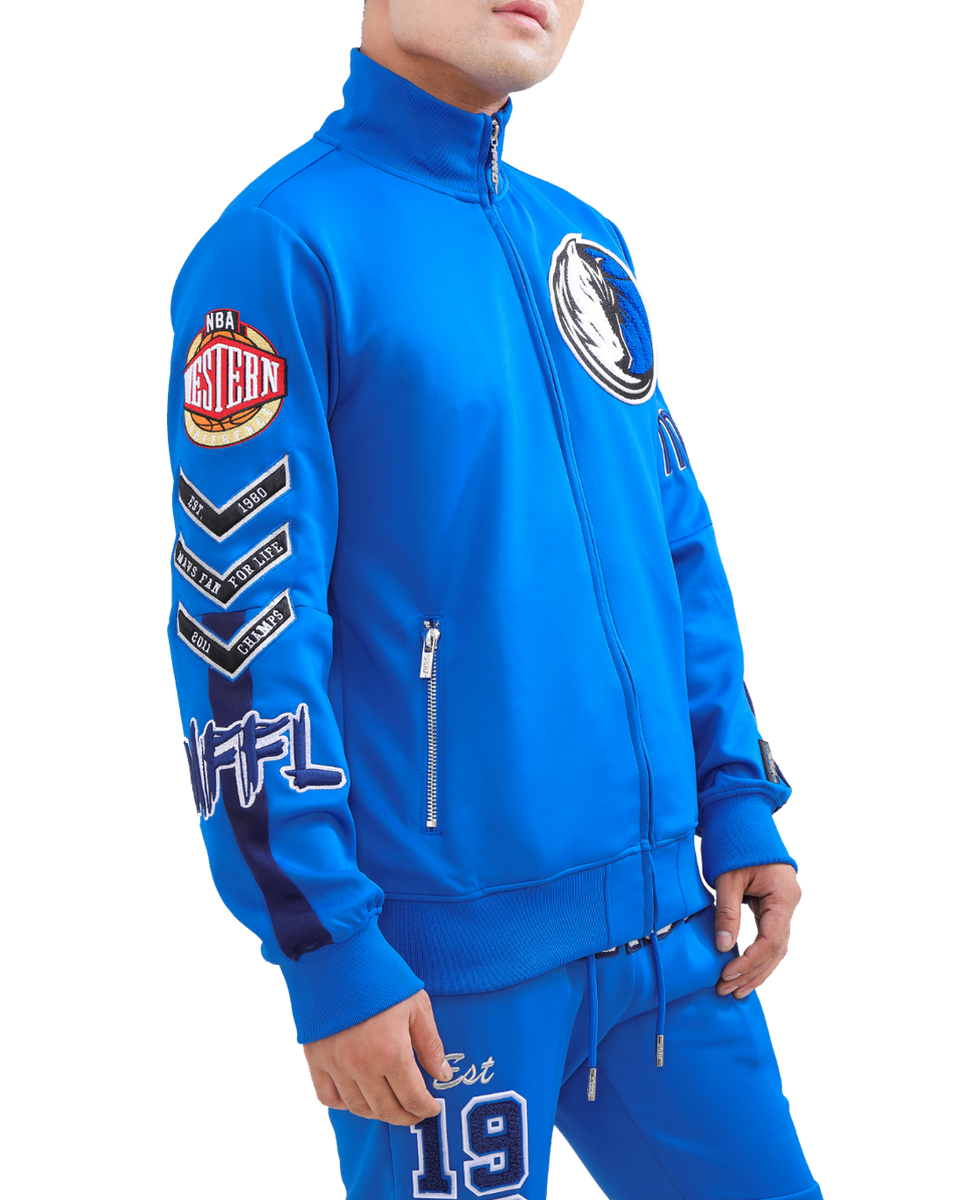 Dallas Mavericks NBA Men's G-III Collage Embroider Front Snap Jacket 4X,5X  or 6X