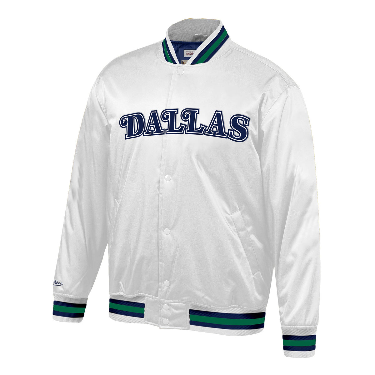 Mitchell and Ness Chicago White/Navy Lightweight Satin Jacket M