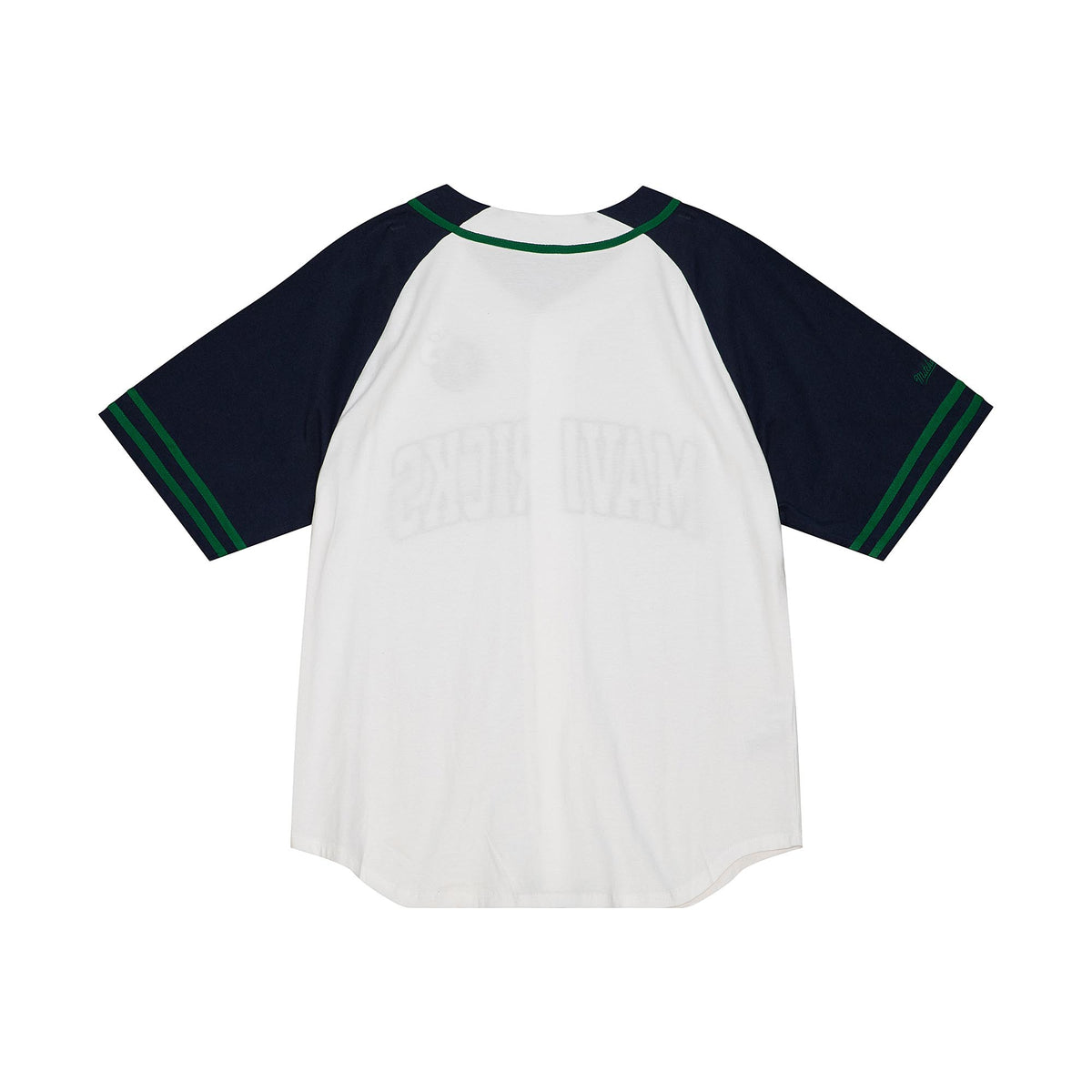 Dallas Mavericks Mitchell & Ness 2022 Hardwood Classic Front Button Jersey 2XL / White / Navy / Green