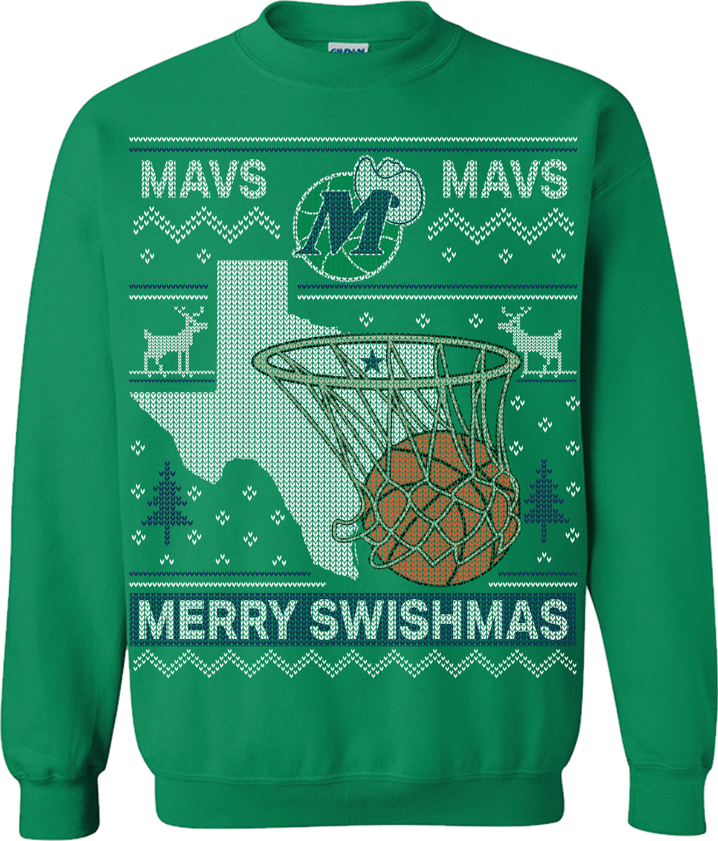 Dallas Mavericks Santa snoopy and Woodstock Christmas sweater