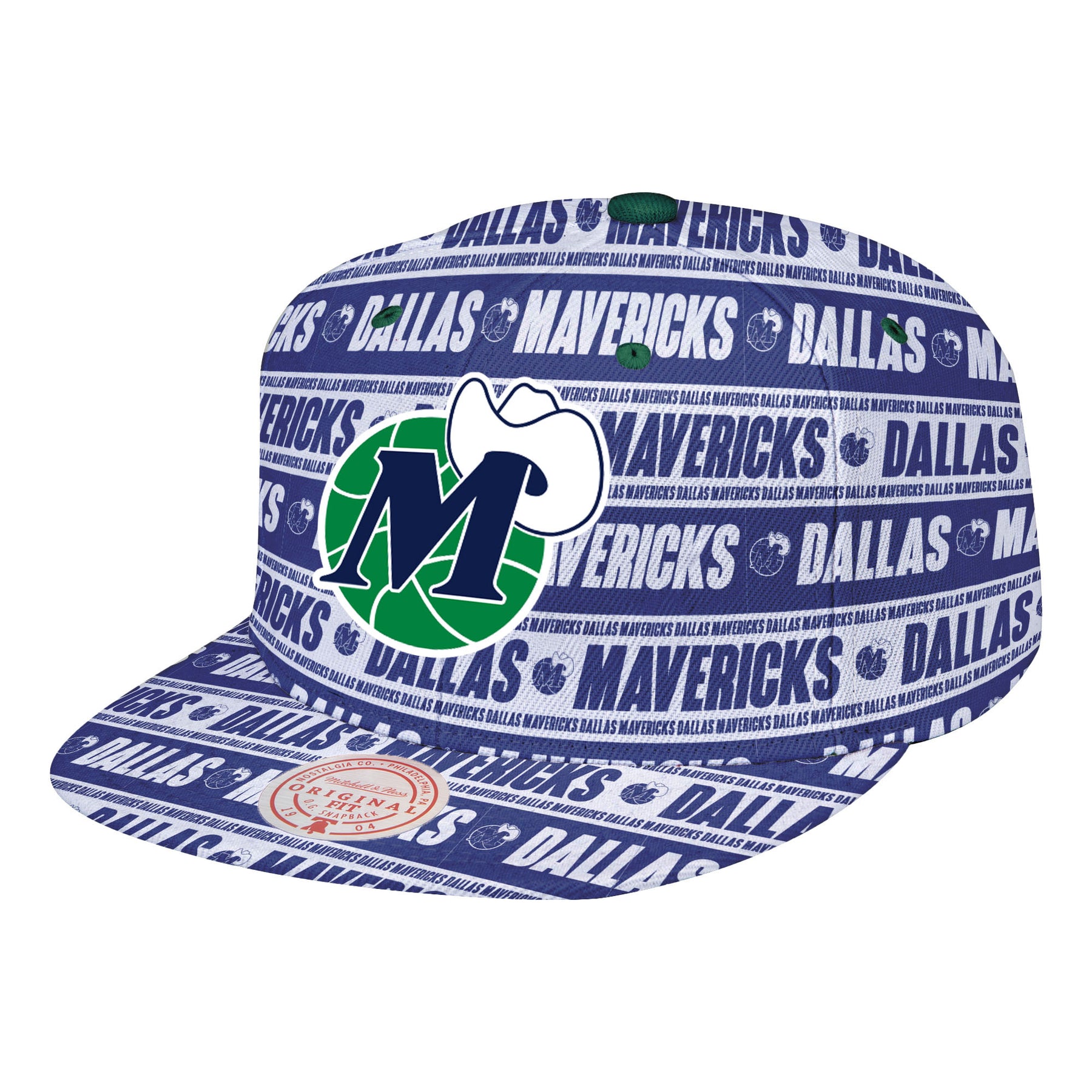 Mitchell & Ness Dallas Mavericks Green Hardwood Classic Snapback Hat