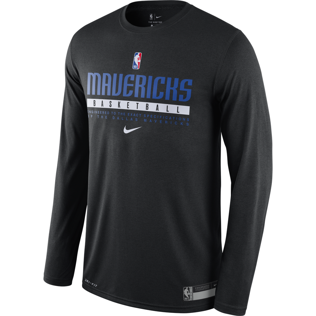 Outerstuff Dallas Mavericks Nike Youth Practice Legend Long Sleeve Tee S / College Navy