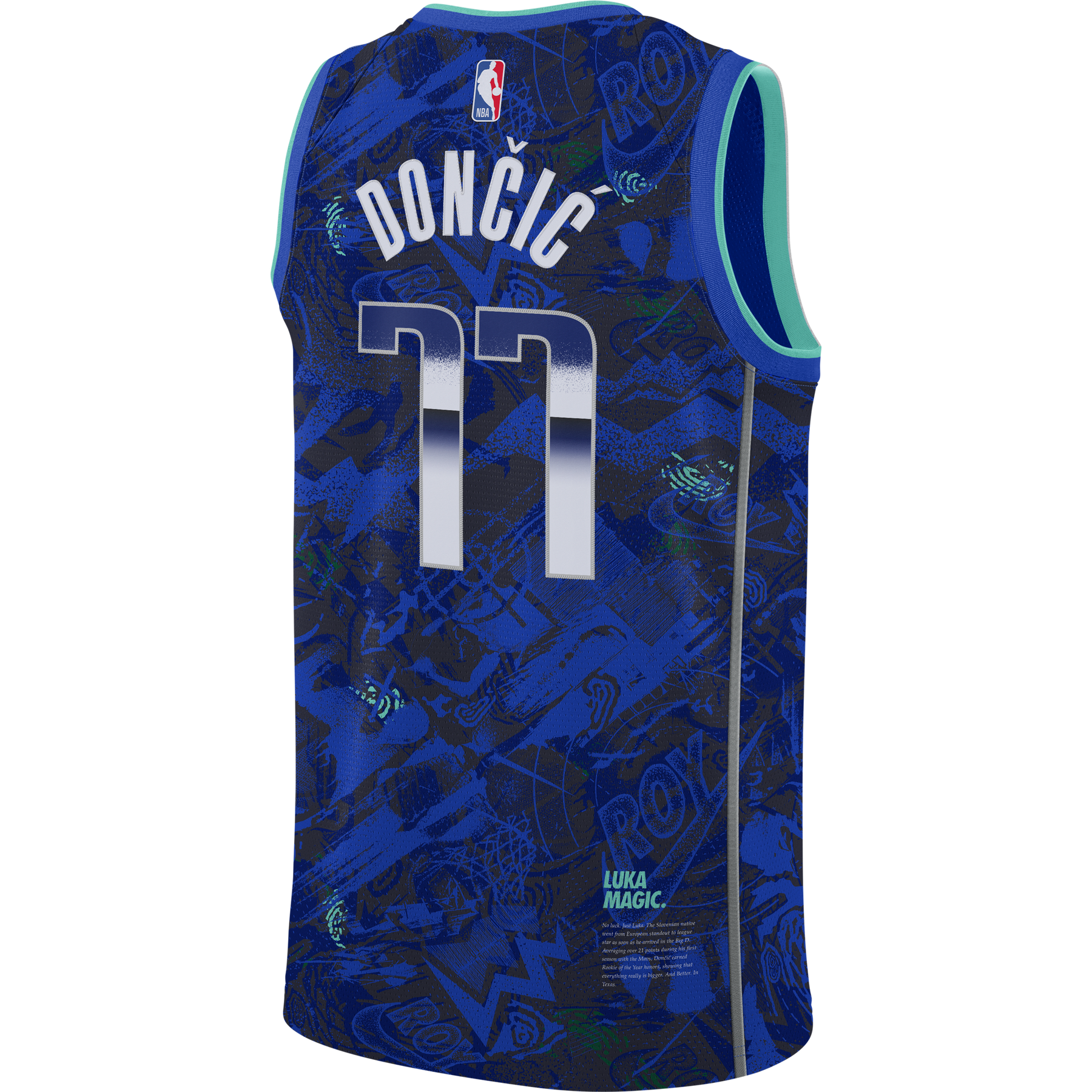 Nike Men's Dallas Mavericks Luka Doncic #77 White Dri-Fit Swingman Jersey, XL