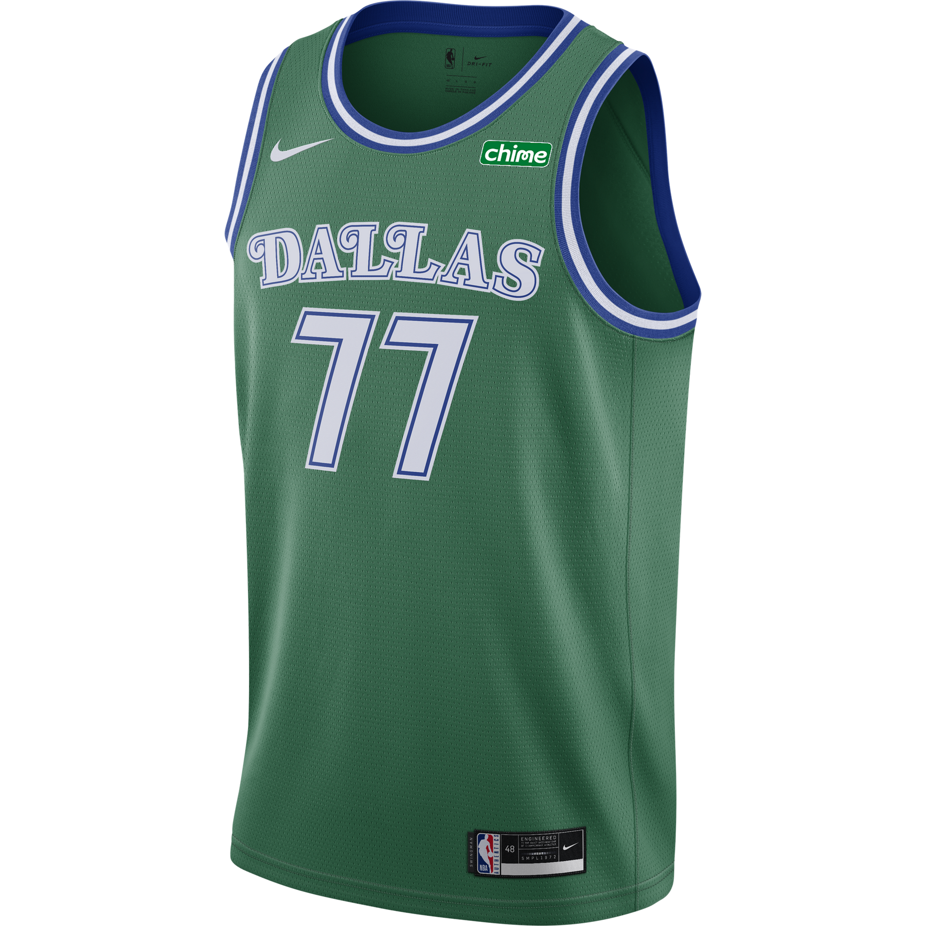 Nike Men's Dallas Mavericks Luka Doncic #77 White Dri-Fit Swingman Jersey, Medium
