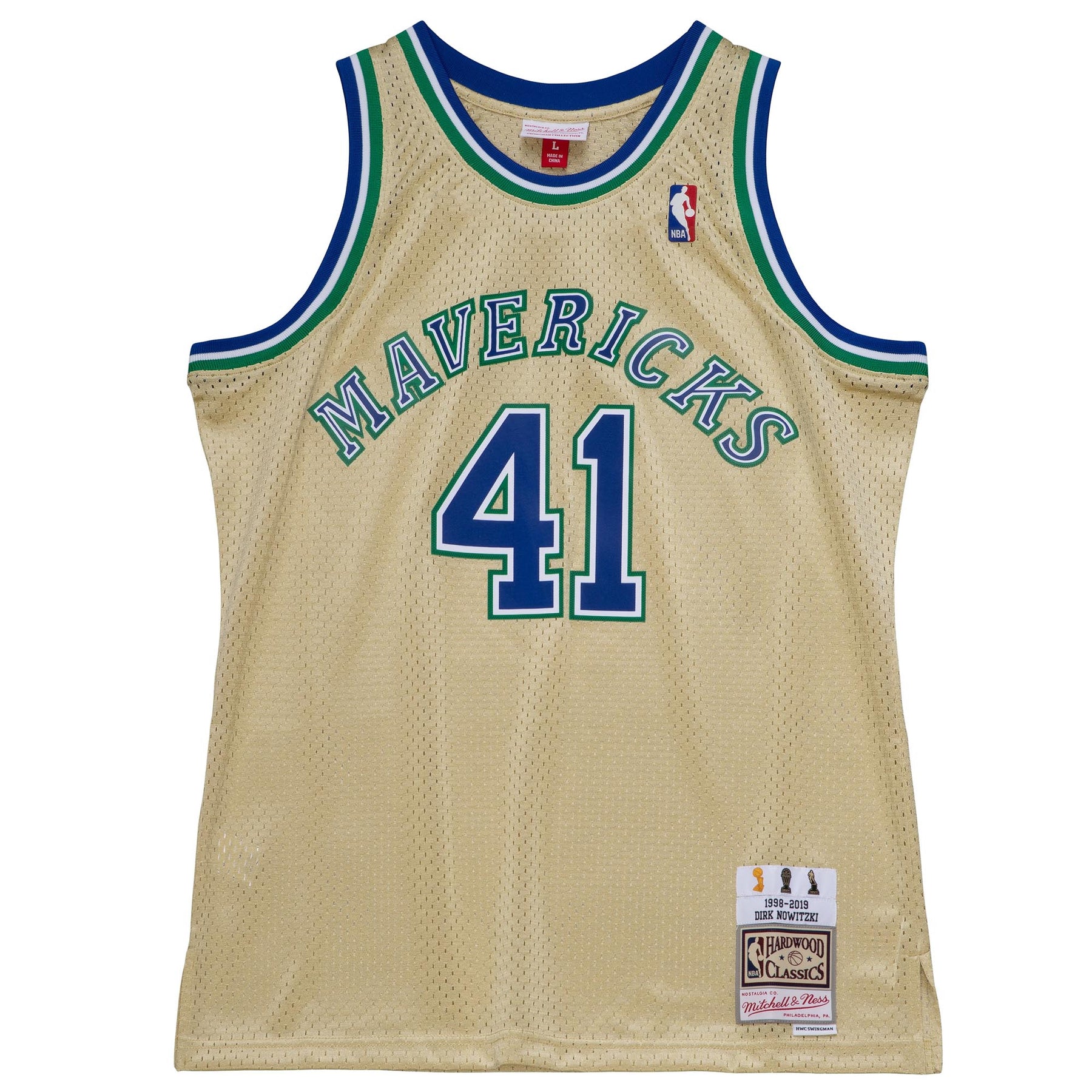 Champion Dallas Mavericks jersey 41 Dirk Nowitzki NBA basketball size XL  shirt