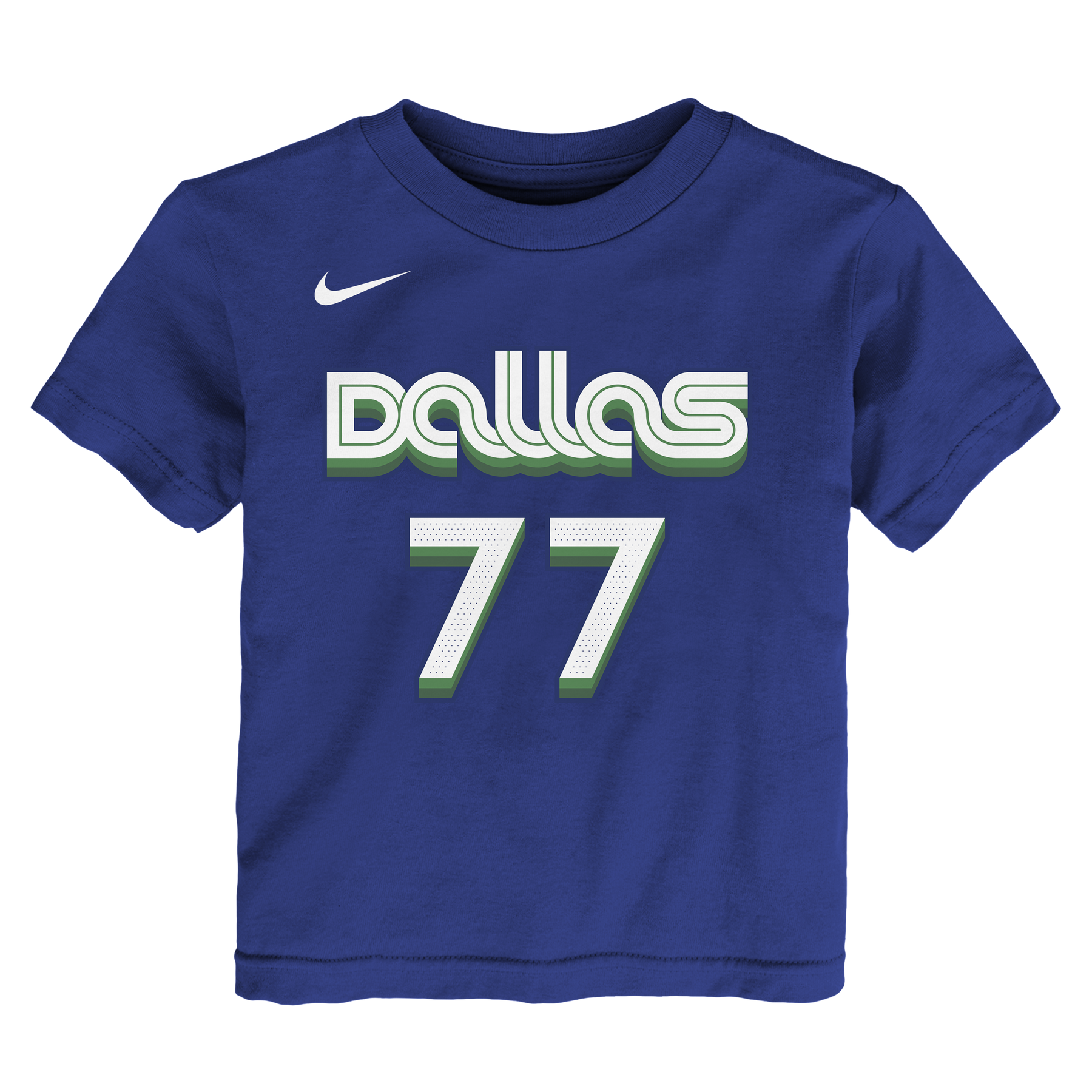 Preschool Nike Luka Doncic Blue Dallas Mavericks Team Name & Number T-Shirt